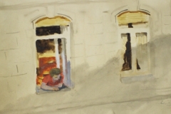 Ablakban-papir-gouache-festmeny-25.6x40-cm
