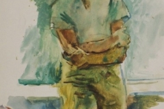 Ablaknal-tamaszkodo-ferfi-papir-gouache-festmeny-33.3x21-cm