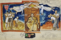 Allegorikus-kompozicio-III.-papir-gouache-festmeny-21x34-cm