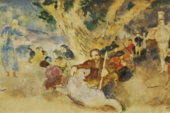 Allegorikus-kompozicio-papir-gouache-festmeny-18x33.4-cm