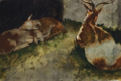 Borjakkal-piheno-kecske-papir-gouache-festmeny-20.9x33.8-cm