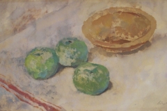 Csendelet-almakkal-e.n.-gouache-papir-20x325-cm