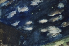 Csillagos-eg-felhokkel-papir-gouache-festmeny-20.9x33.9-cm