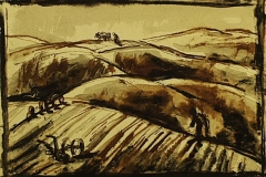 Dombos-taj-papir-aquarell-festmeny-21.1x32-cm