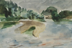Dunai-taj-vizimalommal-papir-gouache-festmeny-20.8x33.9-cm