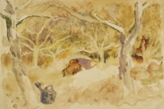 Erdoreszlet-piheno-novel-papir-gouache-festmeny-20.6x33.2-cm