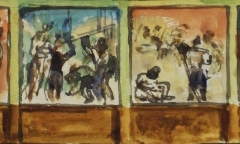 Felszabadulasi-panno-I.-papir-gouache-festmeny-15.6x34-cm