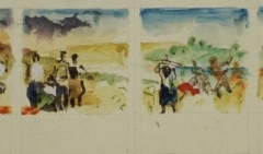 Felszabadulasi-panno-II.-papir-gouache-festmeny-15.2x43-cm