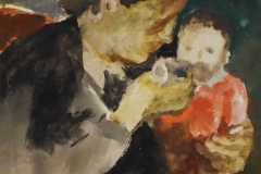 Gyermeket-eteto-anya-papir-gouache-festmeny-21.4x34-cm