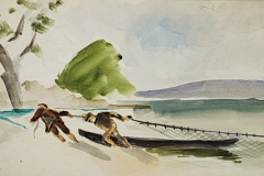 Halaszok-papir-gouache-festmeny-20.2x33.5-cm