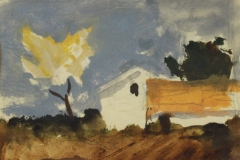 Haz-faval-papir-gouache-festmeny-102x147-cm