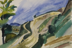 Hegyoldal-papir-gouache-festmeny-29.5x39.5-cm