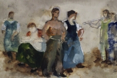 Honvedelem-vazlat-papir-gouache-festmeny-21x34-cm