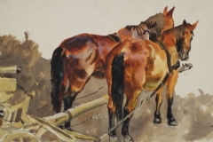 Kocsi-ele-fogott-lovak-papir-gouache-festmeny-21x33.9-cm