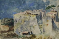 Lago-di-Albano-papir-gouache-festmeny-24x31.8-cm