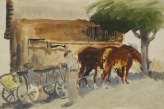 Lovaskocsi-ferfi-figuraval-papir-gouache-festmeny-21.7x34-cm