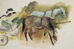 Lovasszeker-papir-gouache-festmeny-21x33.9-cm