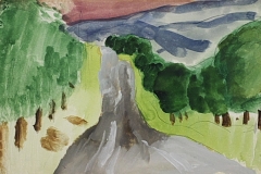 Orszagut-papir-gouache-festmeny-20.2x33.5-cm