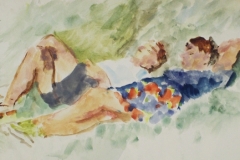 Pihenok-zoldben-papir-gouache-festmeny-21x34-cm