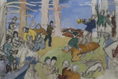 Szarvasvadaszat-e.n.-gouache-papir-51x87-cm