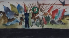 Szinvazlat-freskohoz-e.n.-gouache-papir-50x70-cm