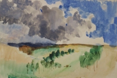 Taj-felhokkel-papir-gouache-festmeny-21x34-cm