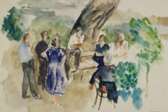 Tarsasag-kertben-papir-gouache-festmeny-21.2x34.3-cm