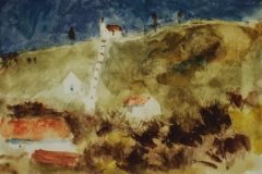 Zebegenyi-domboldal-papir-gouache-festmeny-17.7x25.2-cm