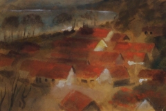 Zebegenyi-hazak-e.n.-gouache-papir-21x34-cm