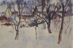 Zebegenyi-hazak-telen-papir-gouache-festmeny-24x31-cm