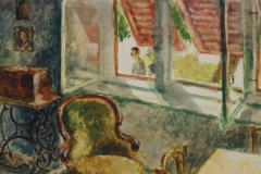 Zebegenyi-interieur-karosszekekkel-e.n.-gouache-papir-21x34-cm