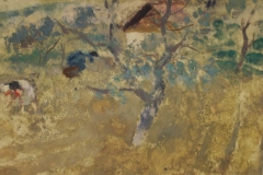 Zebegenyi-kertben-papir-gouache-festmeny-20.8x33.6-cm