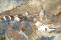 A-falu-ősszel-1960-tempera-vászon-59.7x79.7-cm