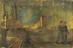 Gyár-előtt-é.n.-olaj-vászon-25x-37.5-cm