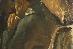 Kalapos-férfi-é.n.-olaj-karton-36x27-cm