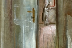 Nyitott-ajtó-é.n.-tempera-rétegelt-lemez-54x32-cm