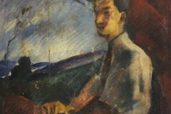 Páholyban-1918-olaj-karton-27x22-cm