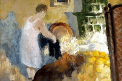 Vetkőző-nő-é.n.-tempera-vászon-50x70-cm