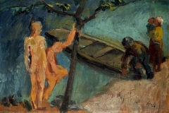 Vízparton-1928-olaj-furnérlemez-38x58.3-cm